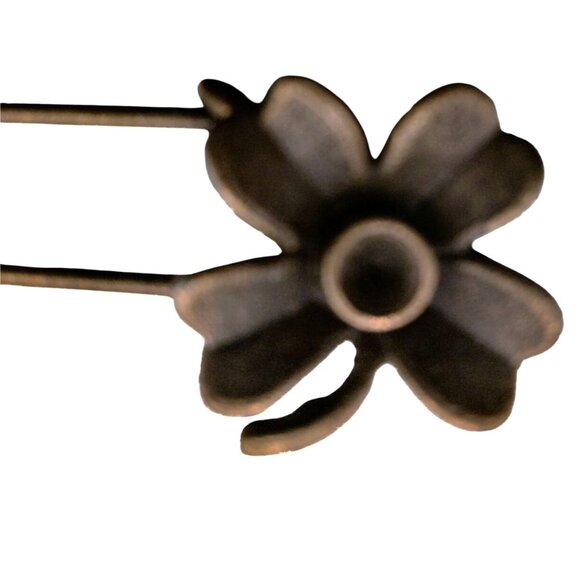 Flower Safety Pin Daisy Charm Four Leaf Clover Irish Skirt Pin Brooch Crafting - Picture 4 of 6